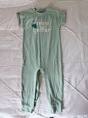 Cat & Jack Mint Green "Mini Golfer" One-Piece Footie